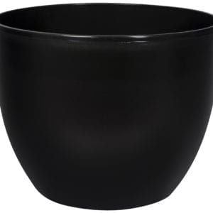 Macetero siena color negro 30 cm.