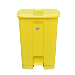 Basurero clínico con pedal 34 lts amarillo