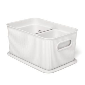 Set 3 Cestas 5L+1,5L+1,5L+Tapa BAOBAB Blanco